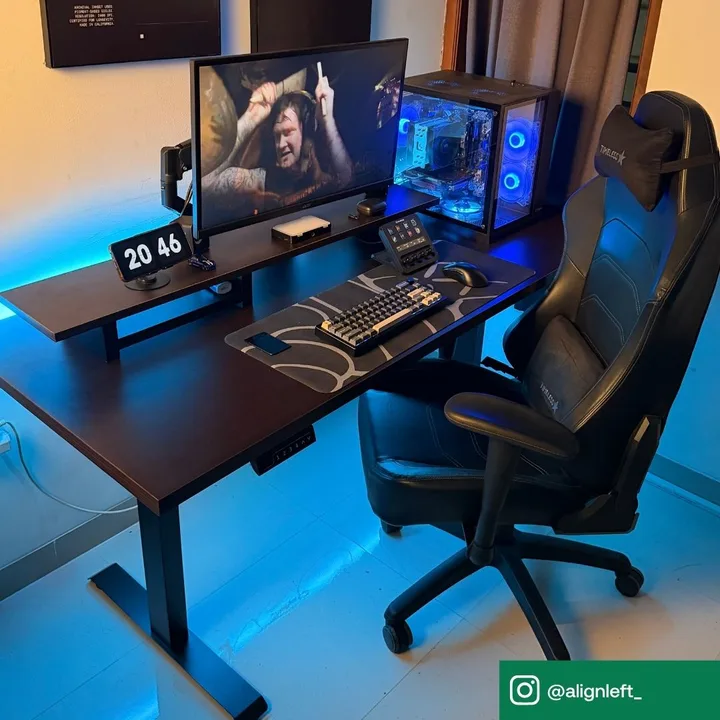 Setup meja kerja Alignleft