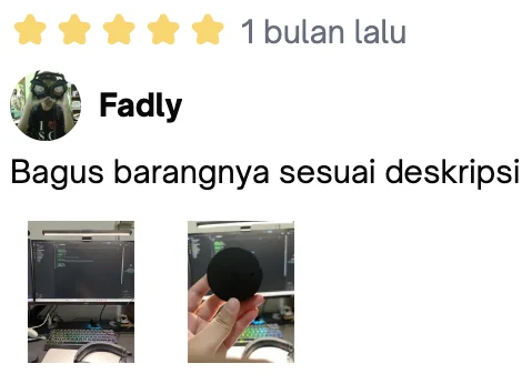 Ulasan bintang 5 dari Fadly: “Bagus barangnya sesuai deskripsi”